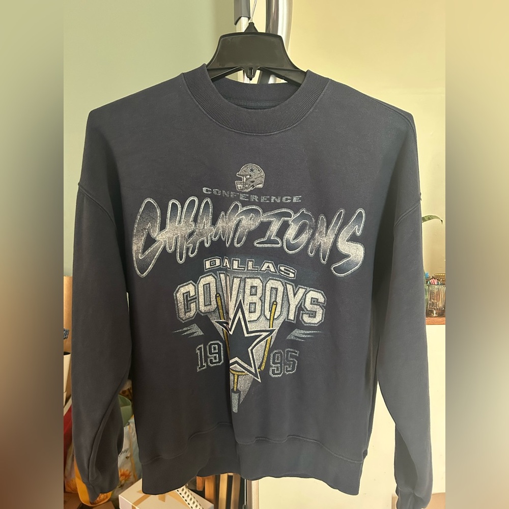 NFL Navy Blue Sweater Abercrombie & Fitch Dallas cowboys